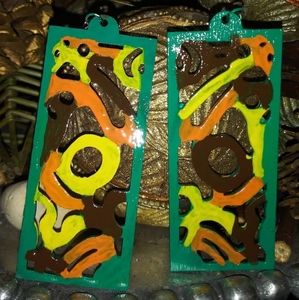 Hand Painted Earrings.